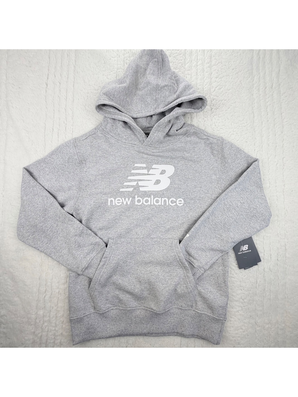 New Balance Boys Gray Fleece Pullover Hoodie Size M 10/12 NWT